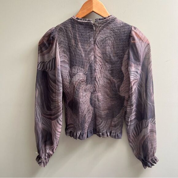 TRUTH swirl patterned Long Sleeve Top XS - Picture 5 of 6